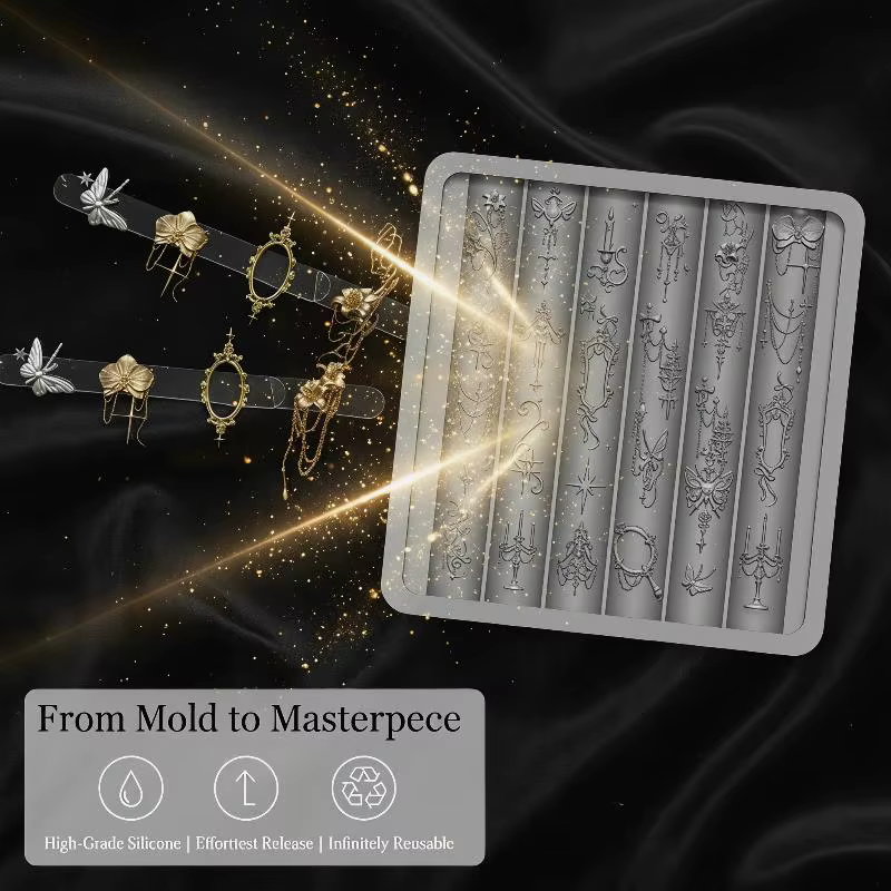 Moule en silicone de style baroque pour nail art