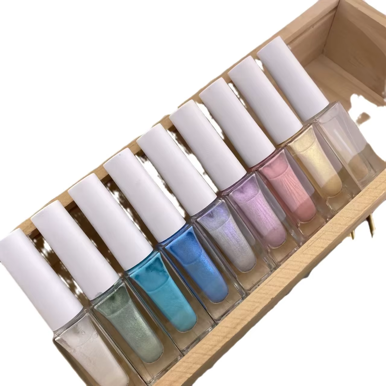 9 couleurs fée poudre paillettes floraison Gel vernis à ongles aquarelle encre peinture