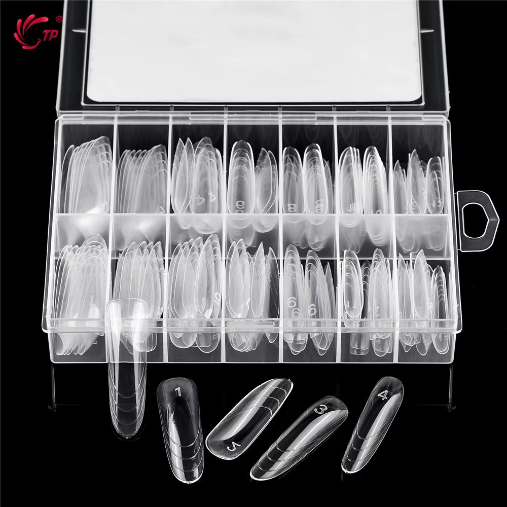 TP nouveau 70 pièces/140 pièces ongles clairs double forme couverture complète système d'extension d'ongle construction