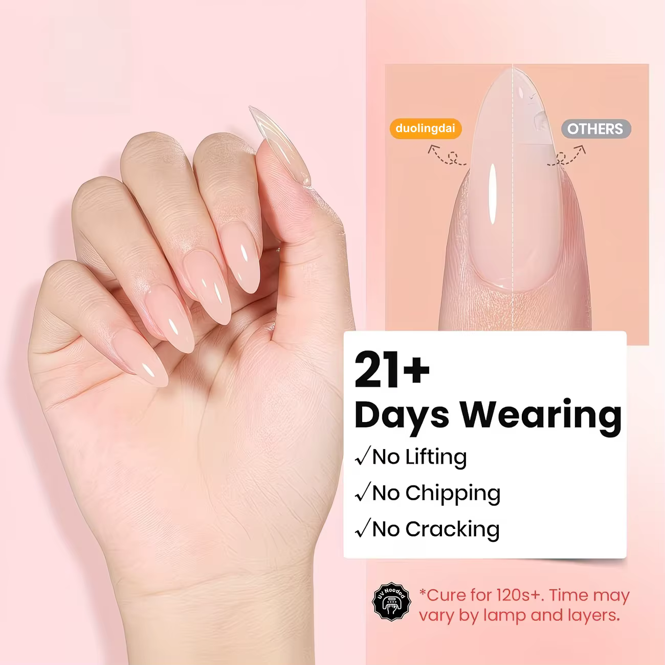 Gel Constructeur Jelly Blanc Nude Rose Haute Dureté pour Extension d'Ongles