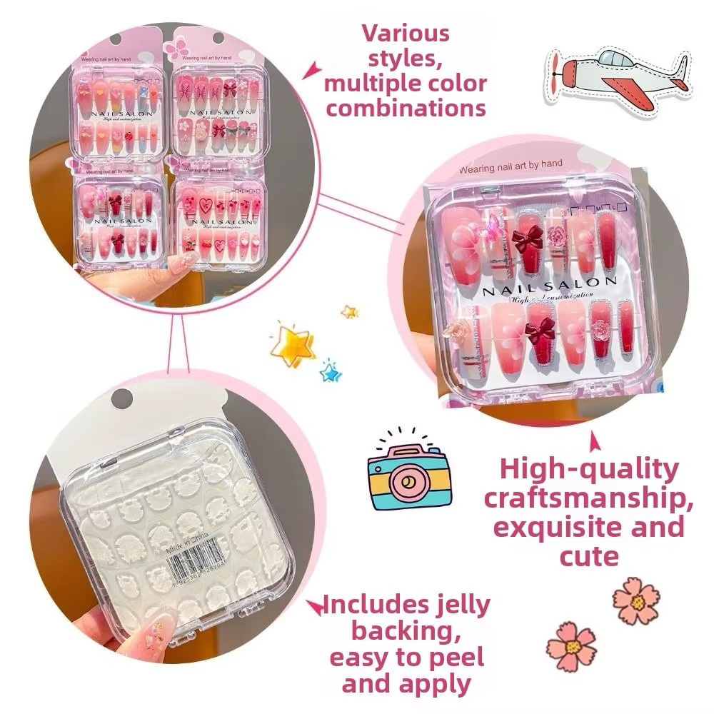 Ongles autocollants amovibles pour enfants