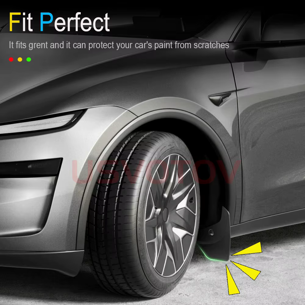 Pour Tesla Model Y Model 3 Model YL 2025 2026 : Accessoires, Bavettes anti-éclaboussures toutes saisons, protection de peinture sans perçage, kits de carrosserie