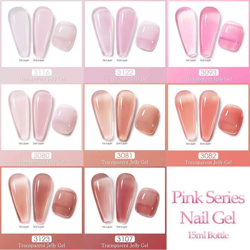 NAILCO 15ML Vernis à Ongles Gel Hiver Maillard Jelly Amber Bouteille Noire Semi-Permanent Soak Off UV LED pour Nail Art