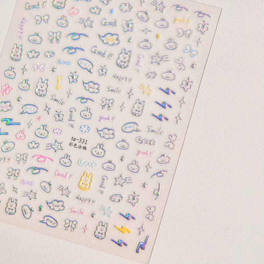 Autocollants coréens pour Nail Art