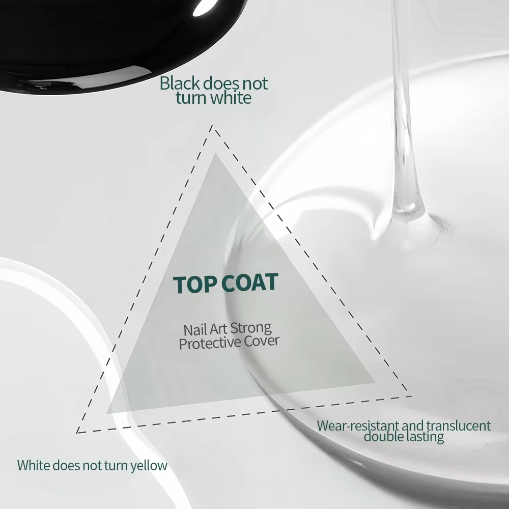 NAILPOP 3-en-1 couche de Base 7ml sans essuyage mat et brillant