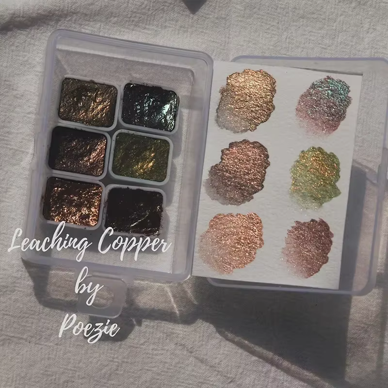 Ongles solide Pigment Nail Art décor aquarelle manucure peinture métallique dessiner Chrome paillettes poudre fleurs