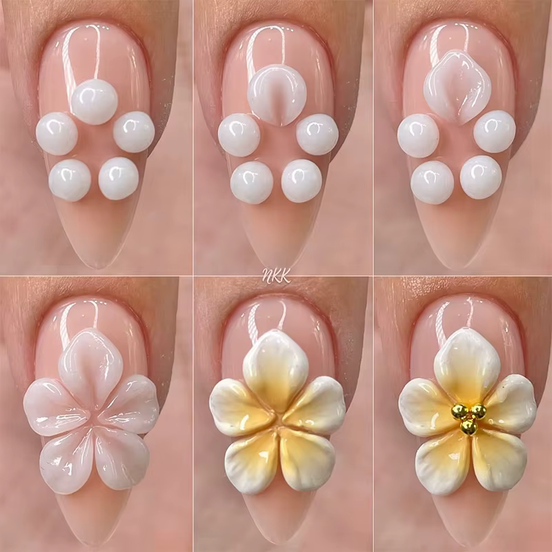 NICOLE DIARY blanc antiadhésif Extension de main Gel vernis à ongles pour 3D façonnage sculpture fleur bricolage Nail