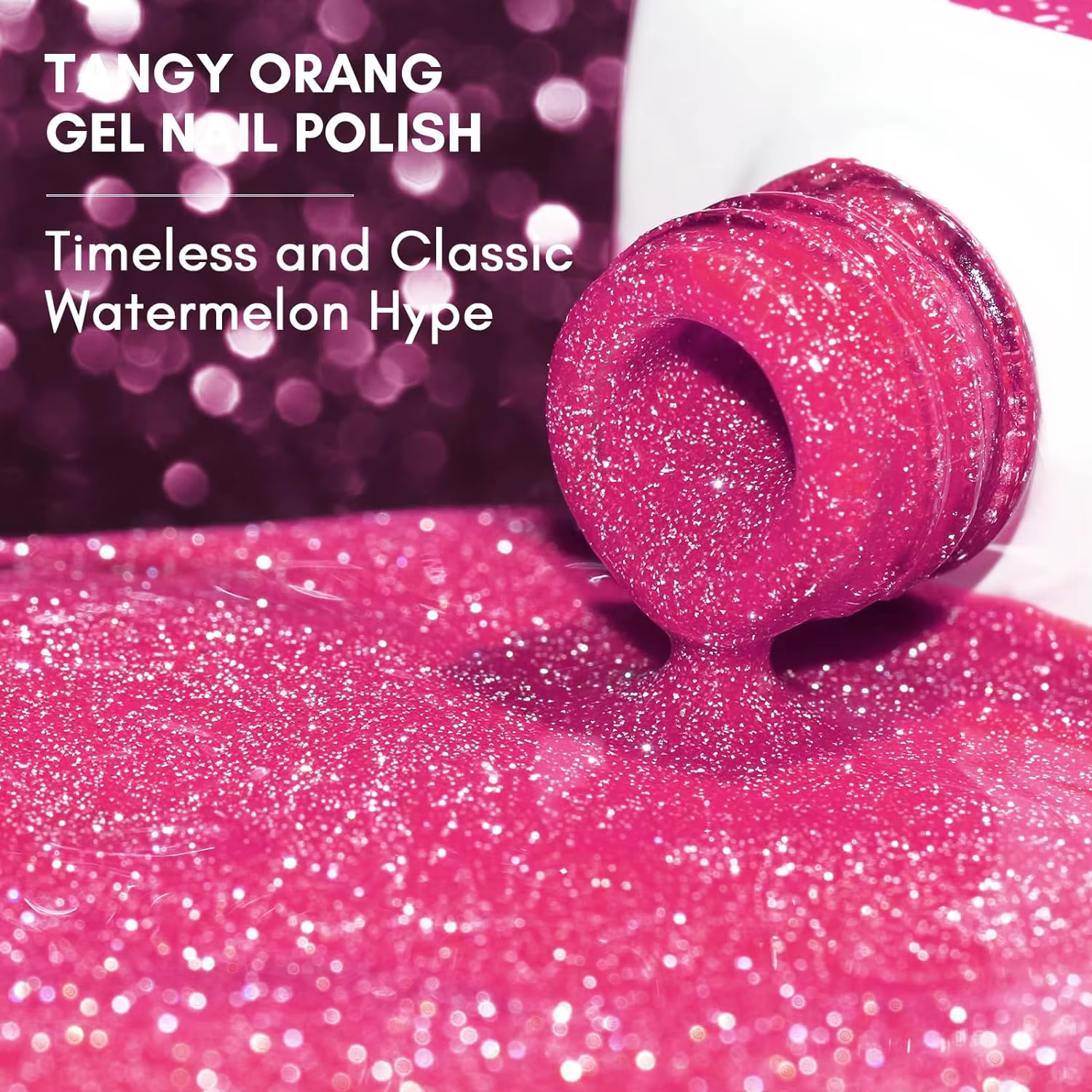Vernis à ongles gel fluorescent réfléchissant rose été/15ml/Flash foncé super pailleté néon/Gel semi-permanent pour nail art