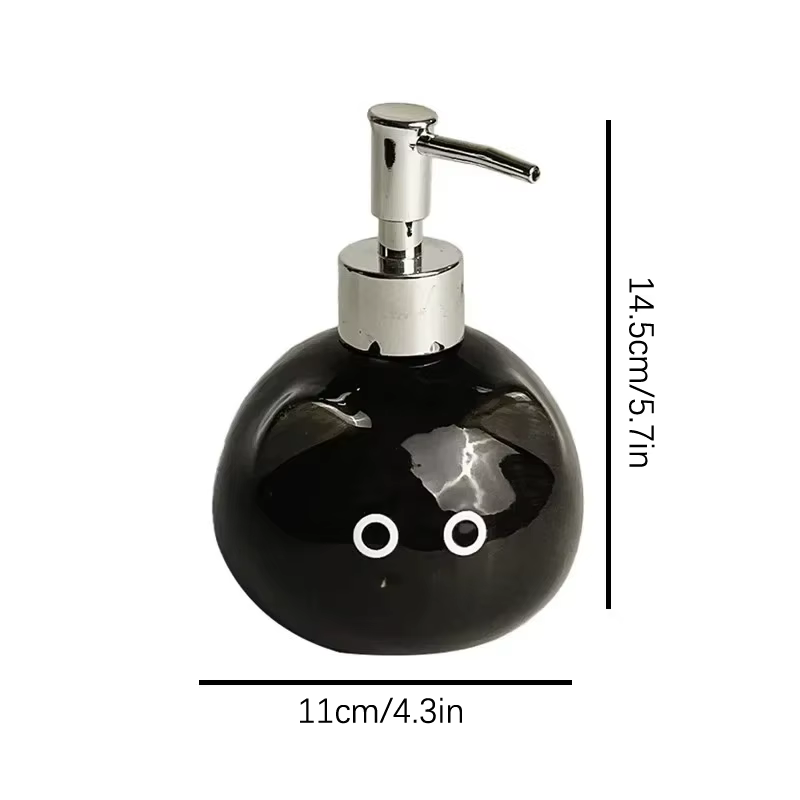 Bouteille de désinfectant pour les mains en céramique siamois pour chat, bouteille de toilette, shampoing, Gel douche, bouteille d'emballage, distributeur pour savon liquide