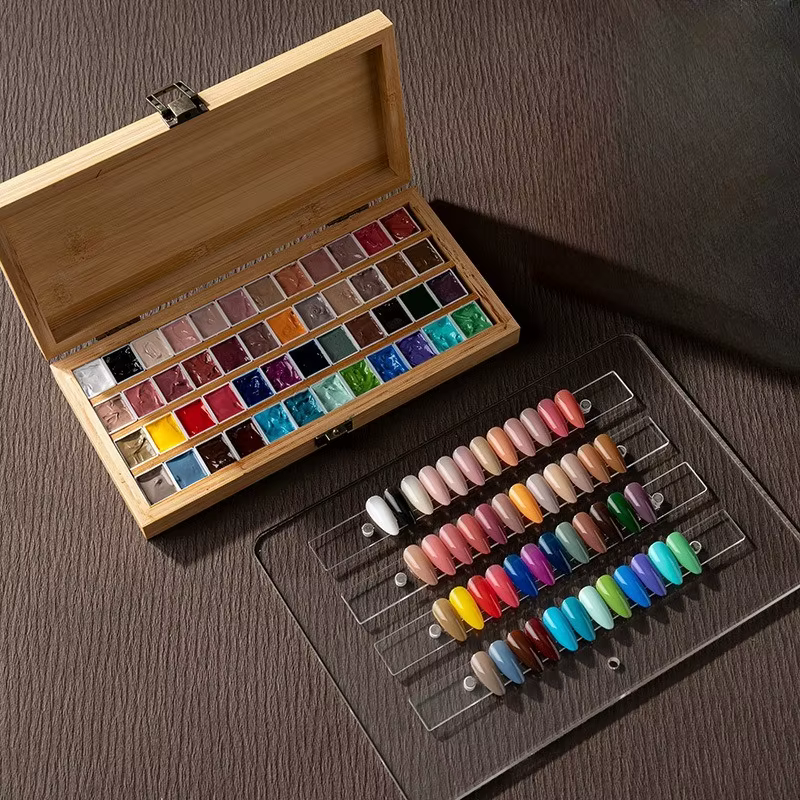48 Couleurs/Boîte Gel de Peinture à Tapoter pour Ongles UV LED Soak Off