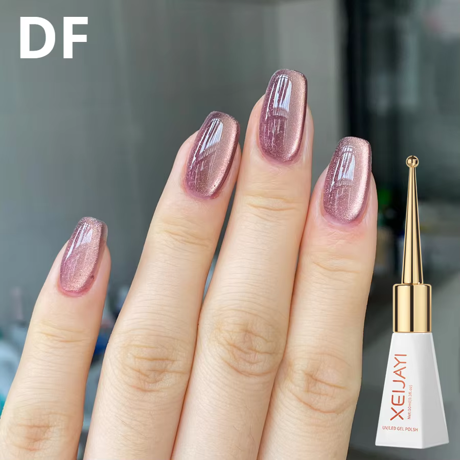 XEIJAYI vernis Gel œil de chat vert paillettes Gel magnétique émaux Semi-permanents