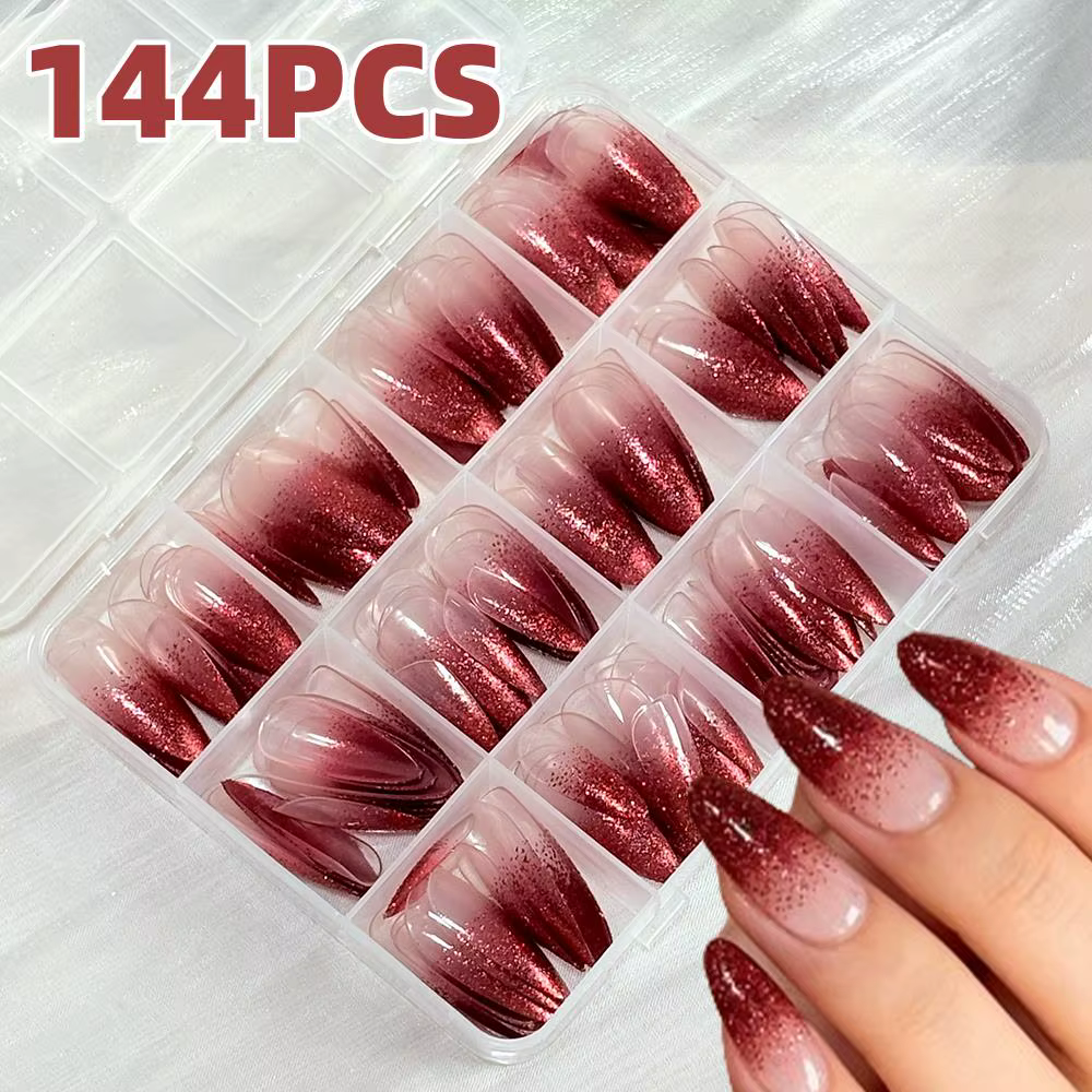 144 faux ongles en boîte