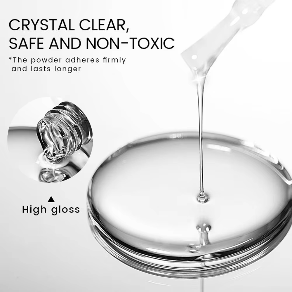 1 pièces clair ongles Chrome couche de finition Gel Vernis