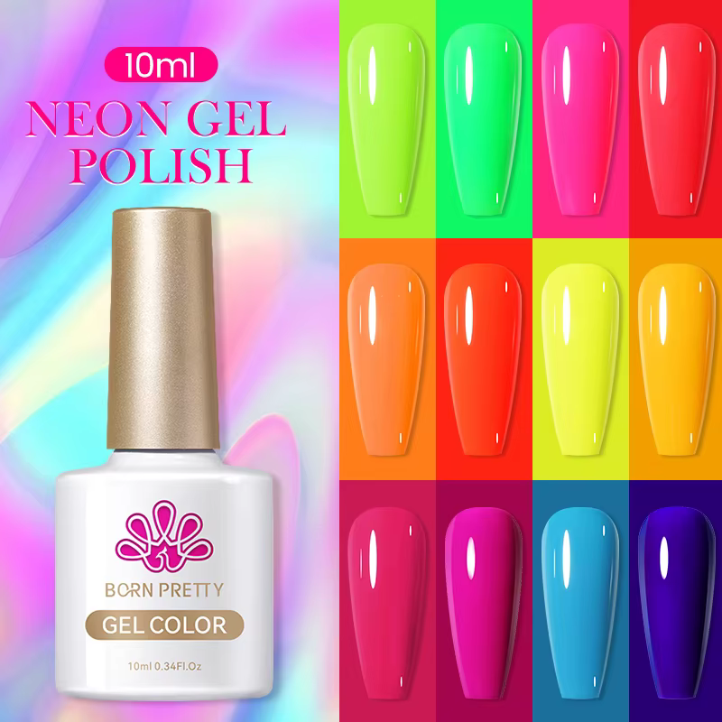 BORN PRETTY Vernis à ongles gel rose couleur néon pour l'été