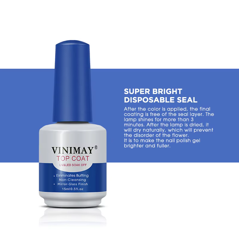 VINIMAY Base couche de finition Gel vernis à ongles sans acide apprêt