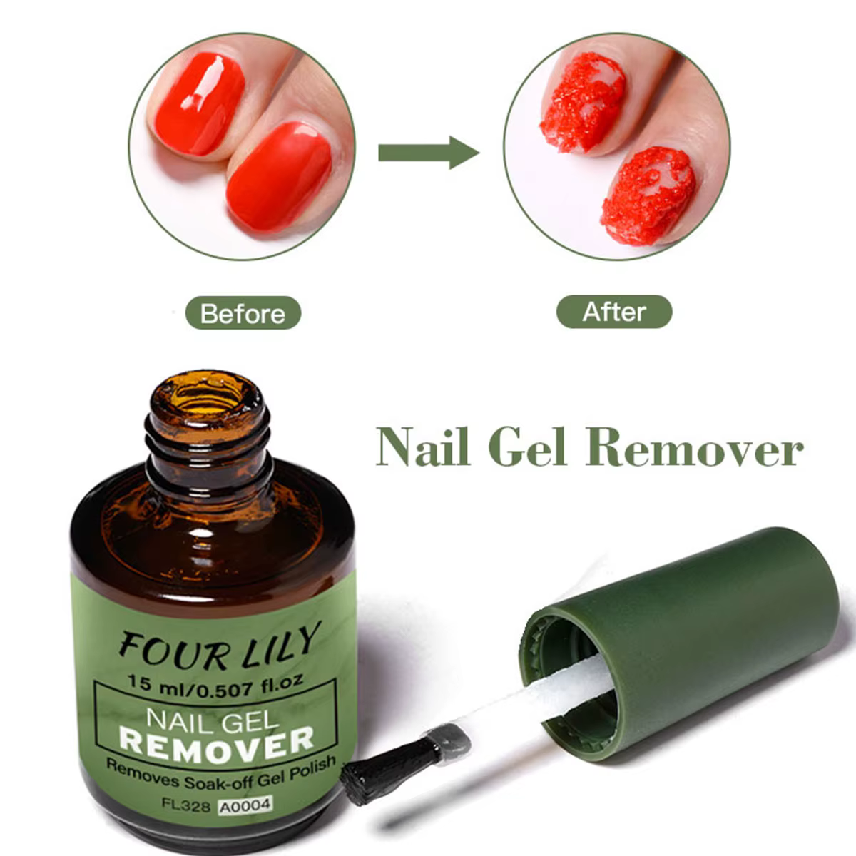 Dissolvant rapide pour gel à ongles 15 ml