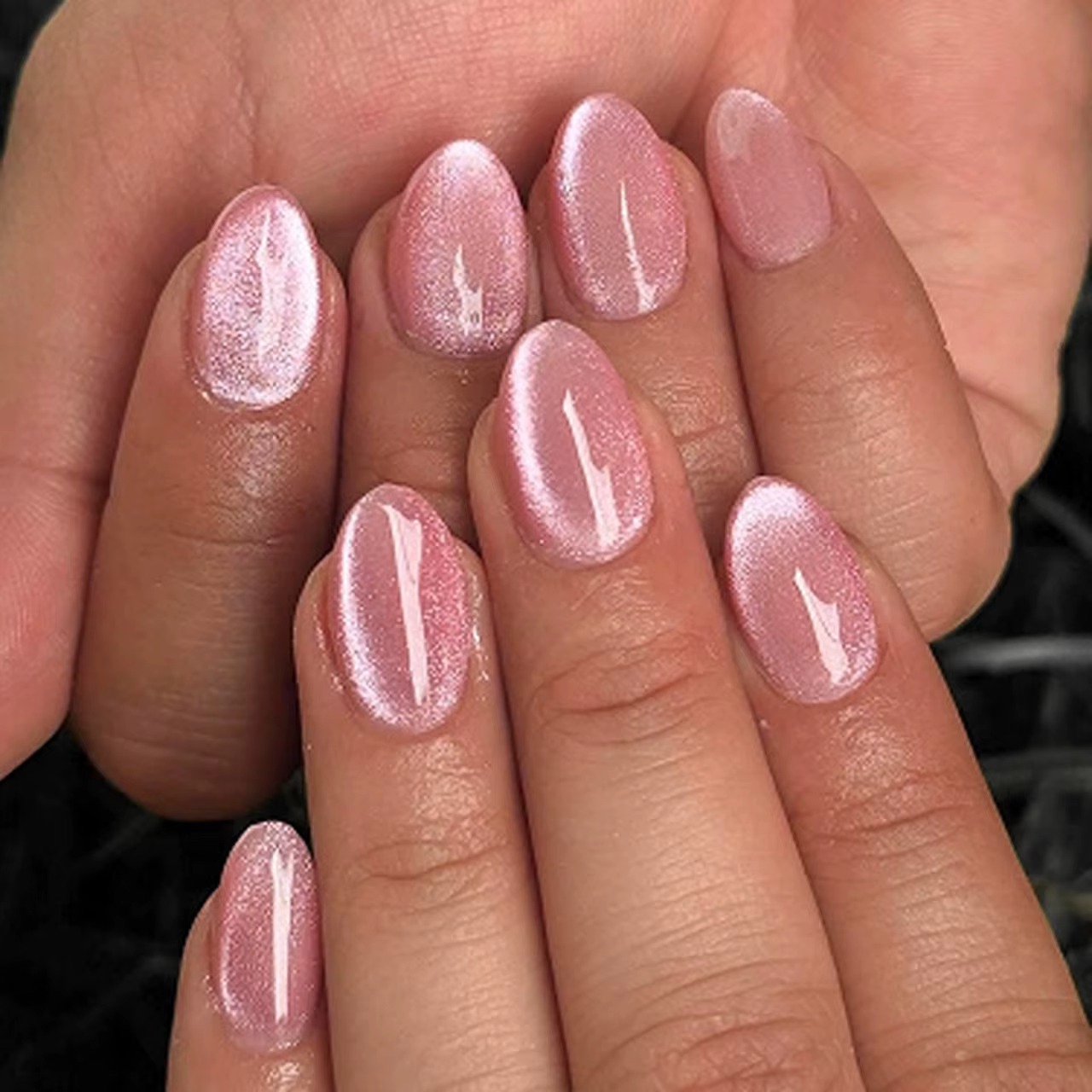 24 pièces Aurora Nude Rose presse sur ongles amande acrylique Simple faux