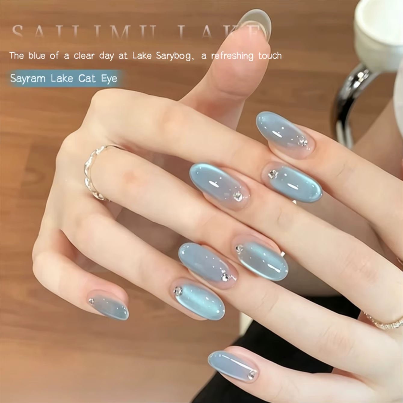 MIANEL 10ML Nouveauté Été 2026 Gel à ongles magnétique effet œil de chat bleu clair