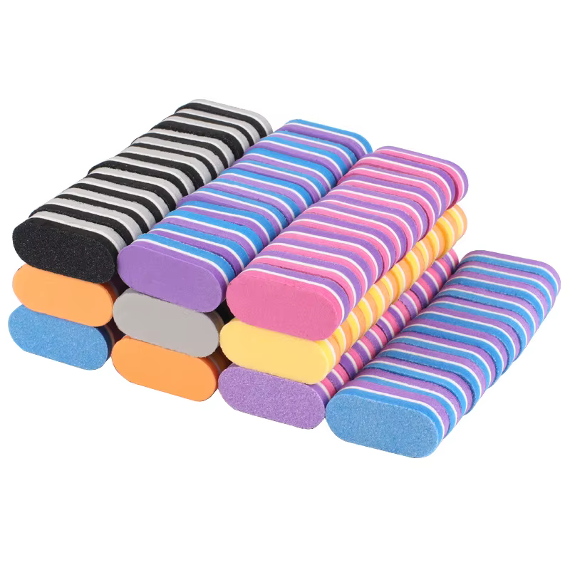 50Pc professionnel Mini ongles Art tampon fichier 100/180 papier de verre manucure conseils soin