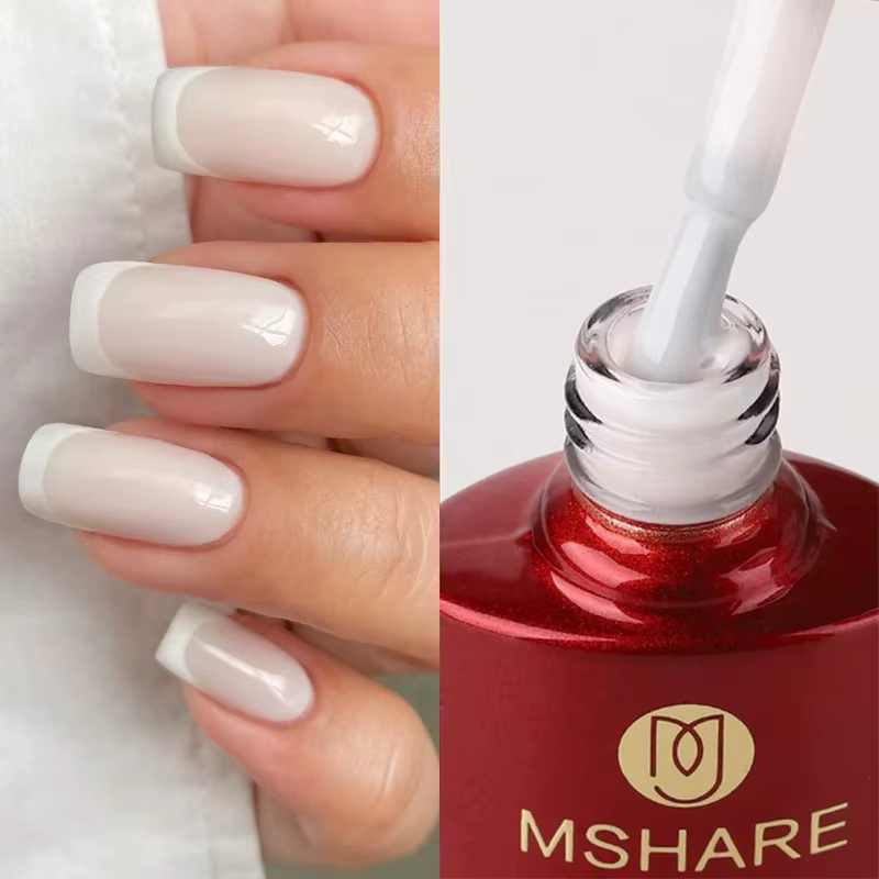 MSHARE lait blanc laiteux Base Gel vernis Camouflage couleur caoutchouc
