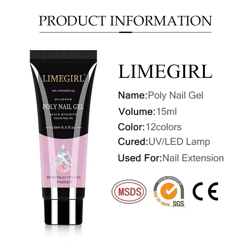 Kit de Verhéritage à Ongles Gel Acrylique N64.Set avec Lampe UV LED