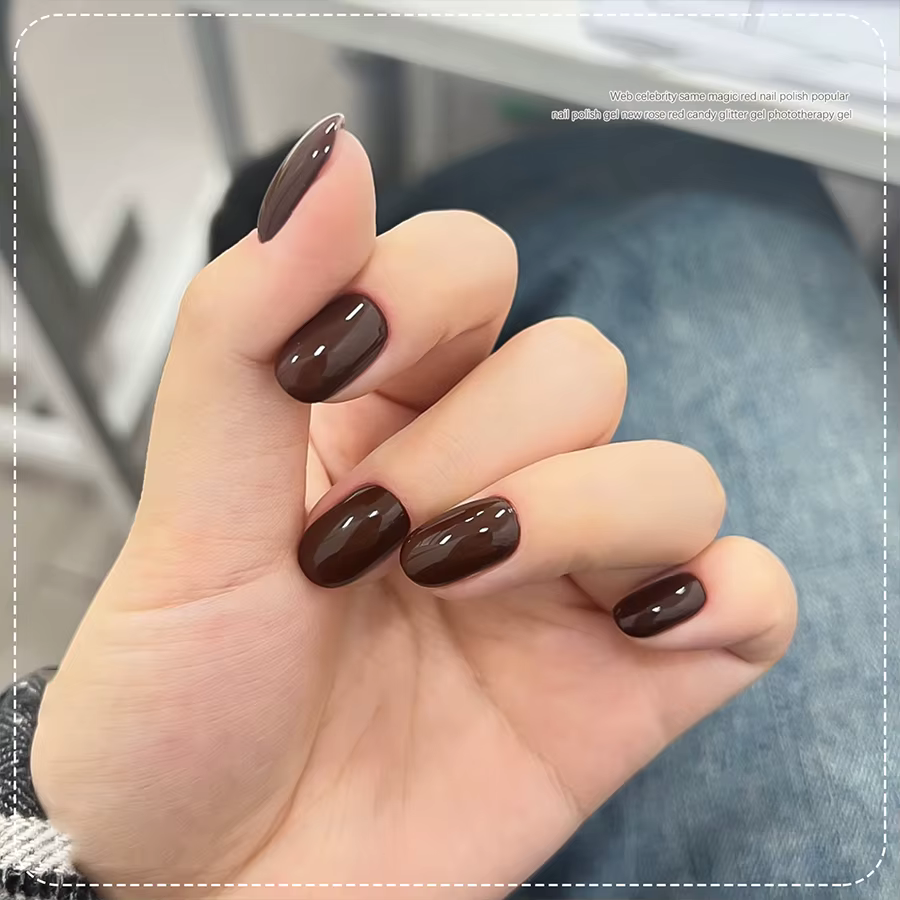 Automne hiver chocolat brun vernis à ongles Gel Maillard Caramel couleur Gel fournitures