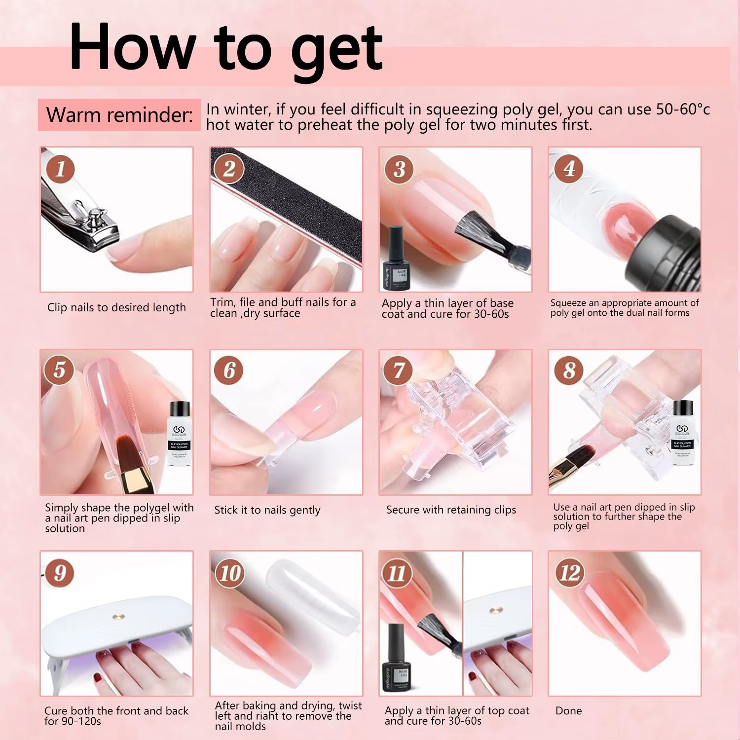 Kit d'extension d'ongles en gel