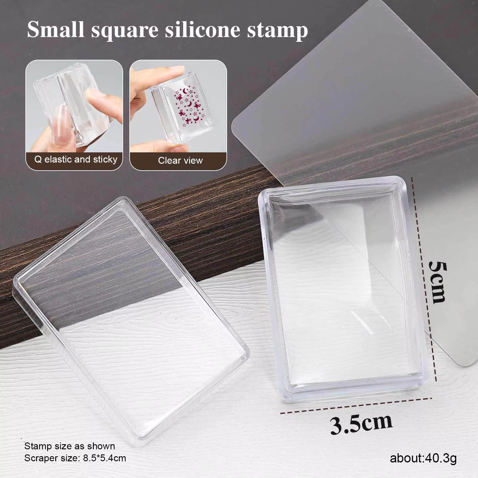 Kit de Plaques d'Estampage Carrées pour Nail Art
