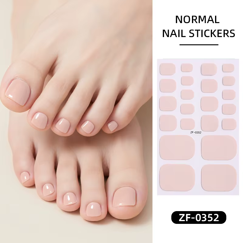 Autocollants pour ongles de pieds rose