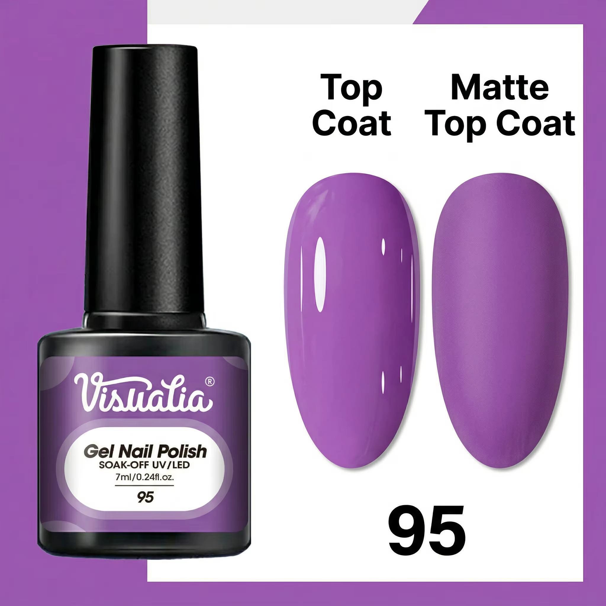 Vernis à ongles gel couleur unie violet