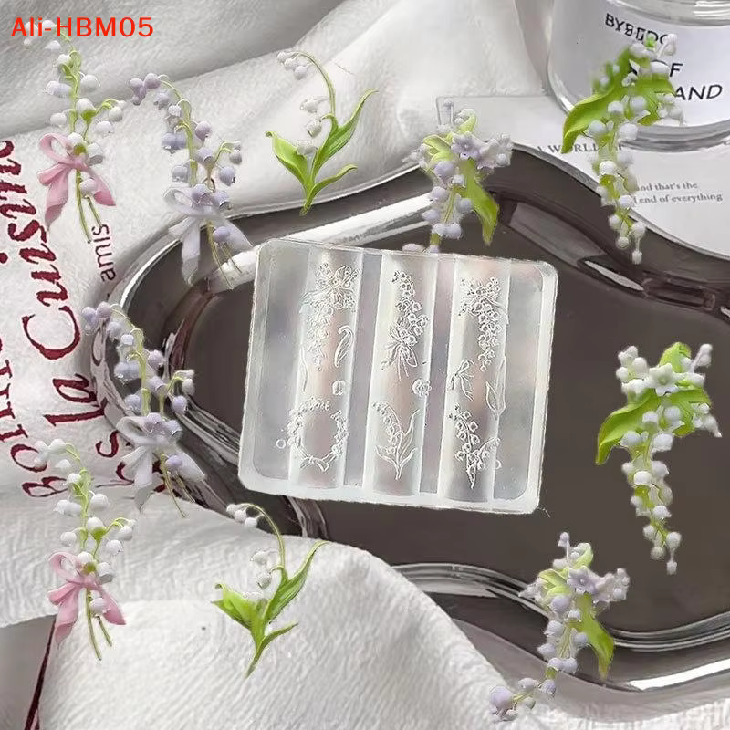 (HB05) Moule à ongles en silicone 3D Lily Of The Valley
