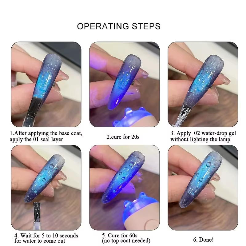 Kit de Gel à Ongles Goutte d'Eau