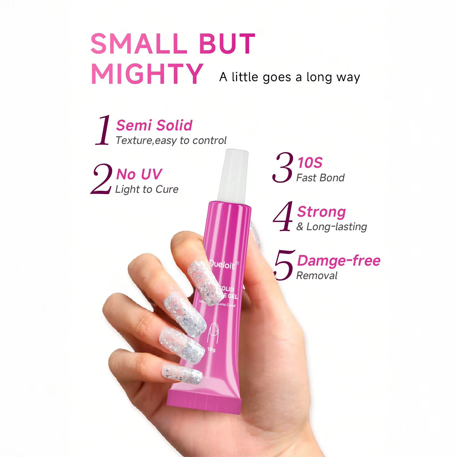 Colle à ongles 3 en 1 à séchage rapide