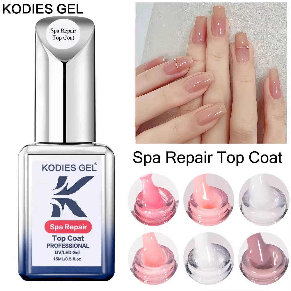 KODIES GEL blanc laiteux couche de finition UV Gel vernis à ongles Spa réparation Gel