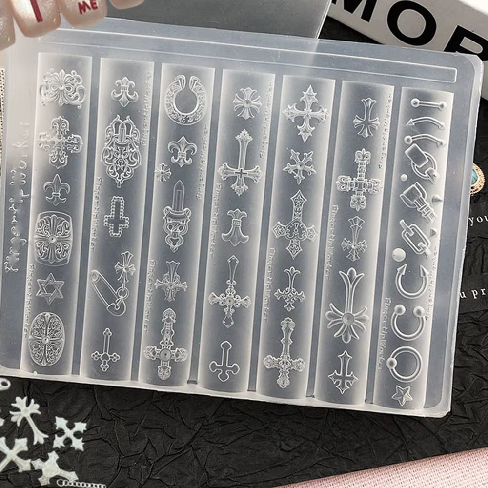 Moule 3D gothique pour nail art à rivets