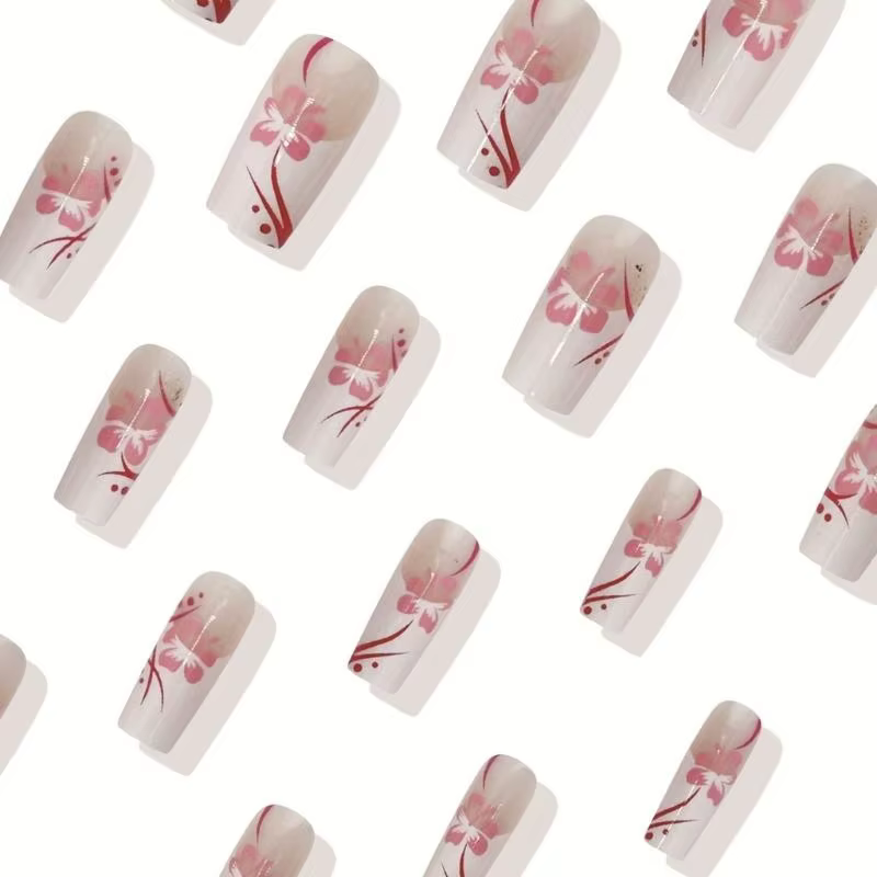 40jd 24pcs ballerinas cercueil faux press