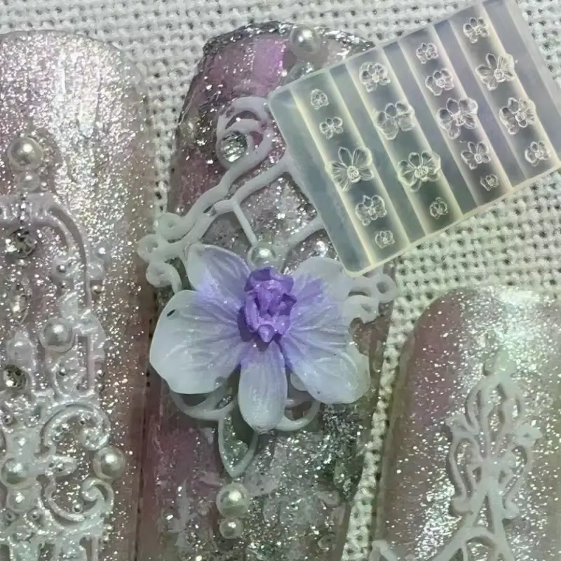 3D Phalaenopsis Flower Manicure Carving Mold