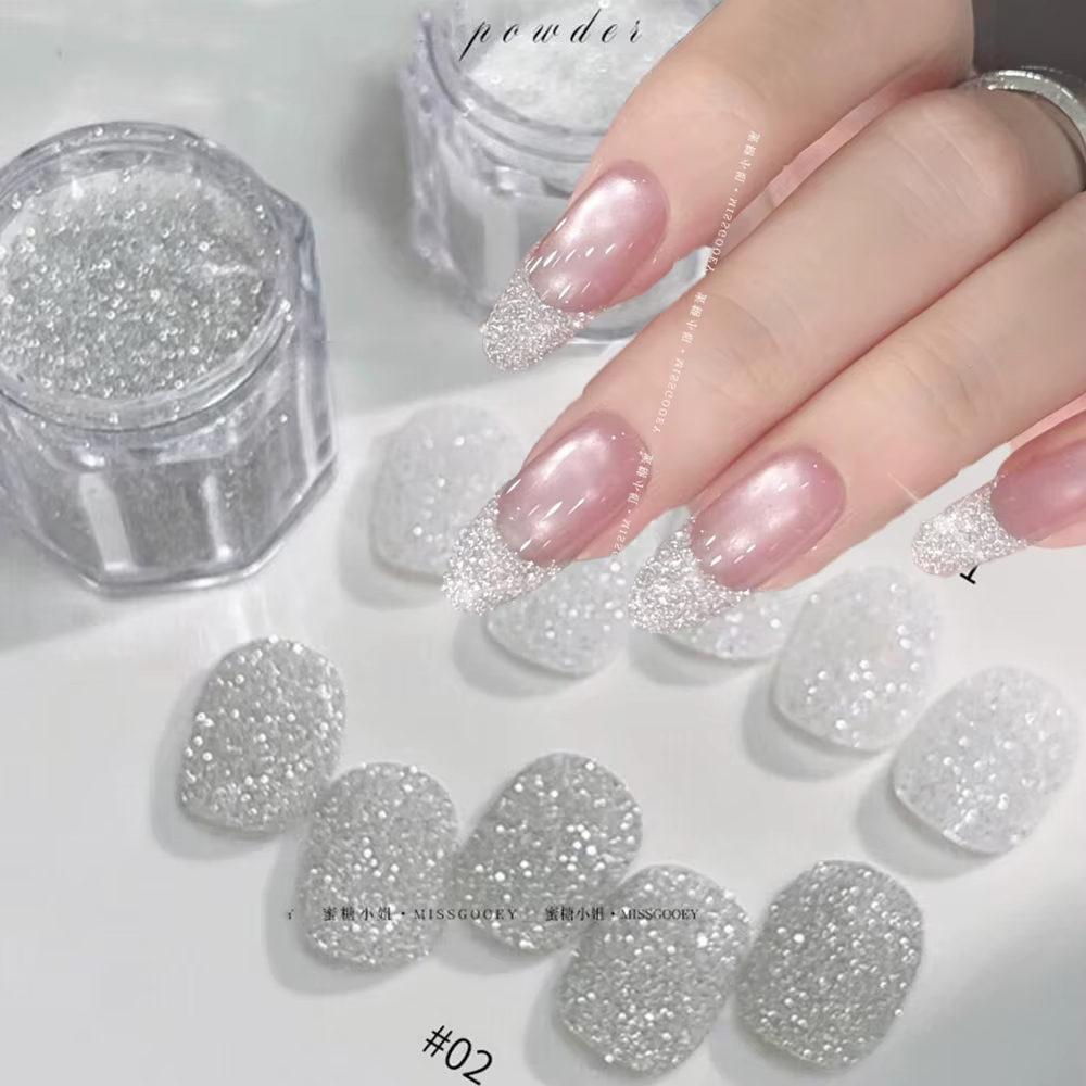 Poudre à paillettes pour ongles