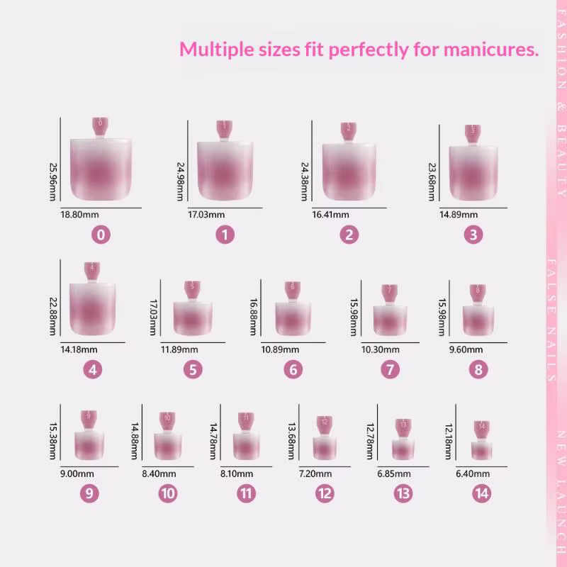Nouveau lot de 150 faux ongles de pieds français
