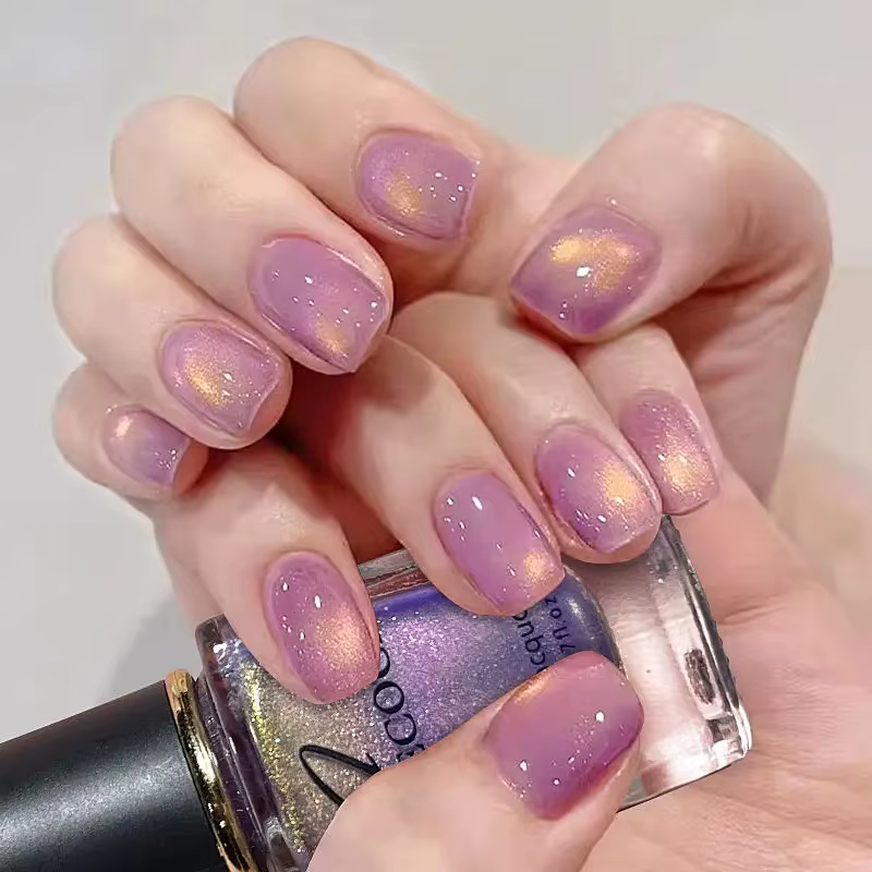 Verhéritage à ongles arc-en-ciel à paillettes laser