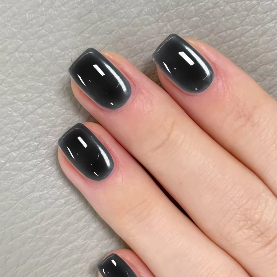 QAZIXU 10ml Vernis à ongles gel effet œil de chat noir