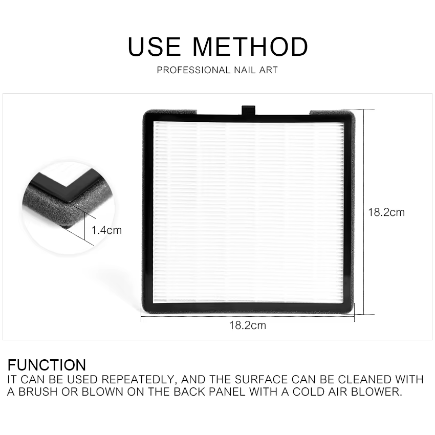 Filtre pour collecteur de poussière d'ongles, accessoires pour machine à ongles, aspirateur à ongles, collecteur de poussière détachable 858-13