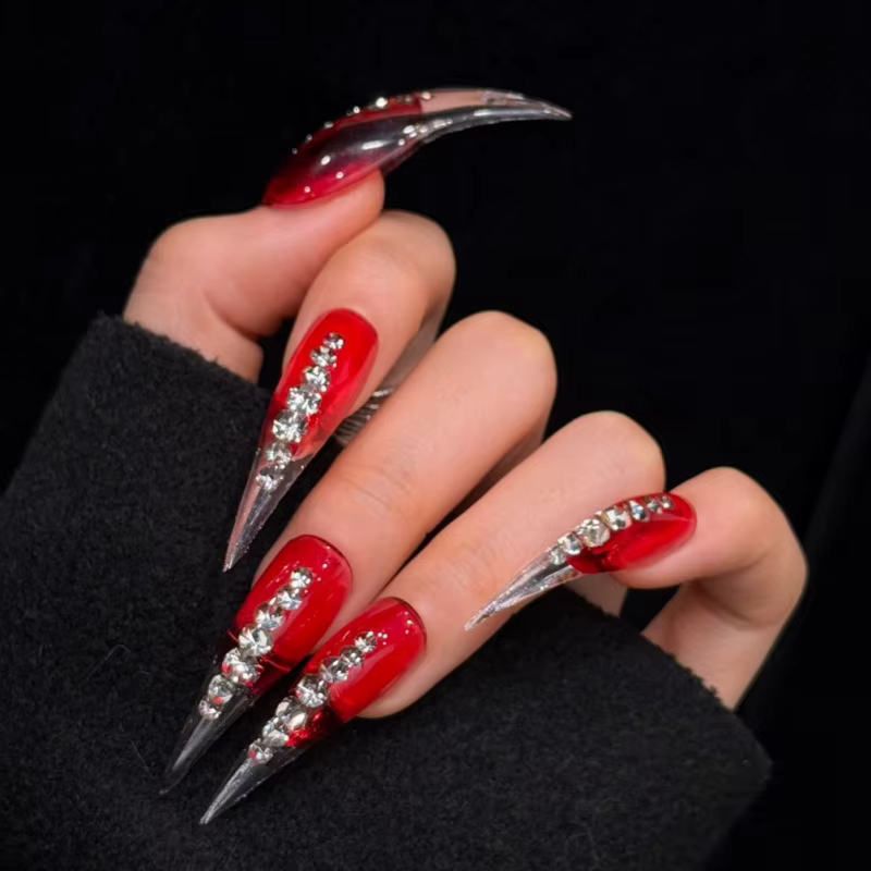Ongles 3D portables style griffe de dragon punk
