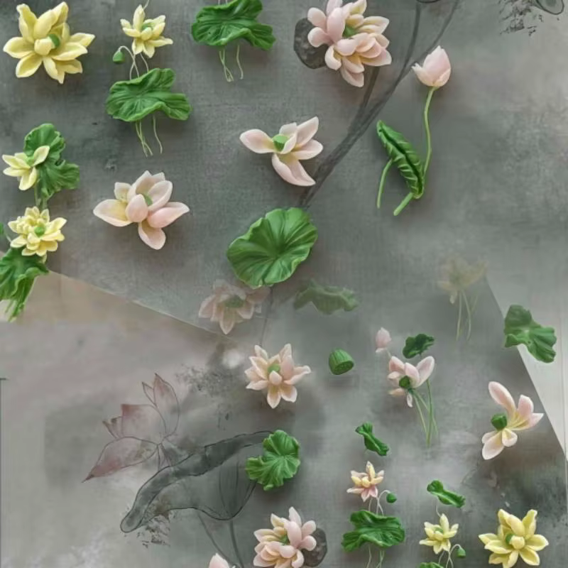❤️ Série de fleurs, moule à ongles incurvé 3D