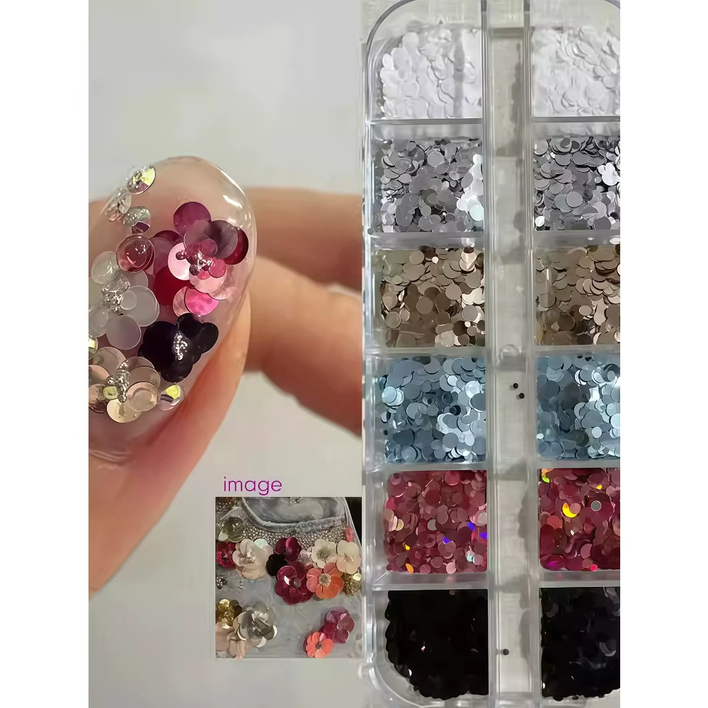 1 pièce d'accessoires pour nail art à 12 compartiments