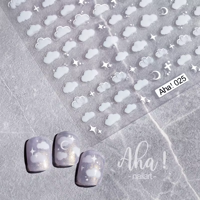 Autocollants pour ongles Cloud Star Moon