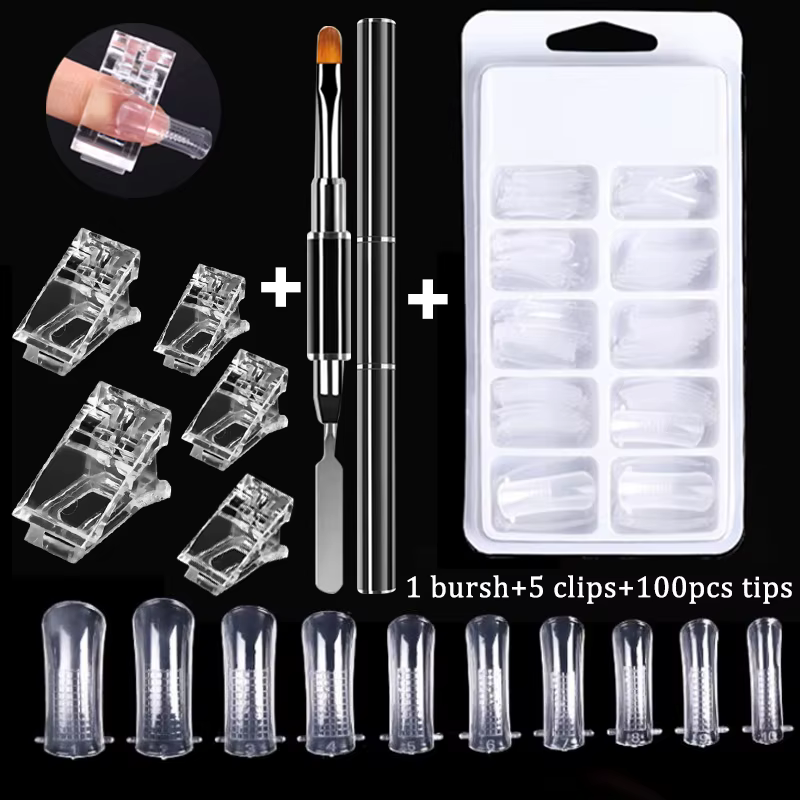 100 pièces/boîte ongles conseils ensemble complet acrylique faux doigt UV Gel vernis rapide