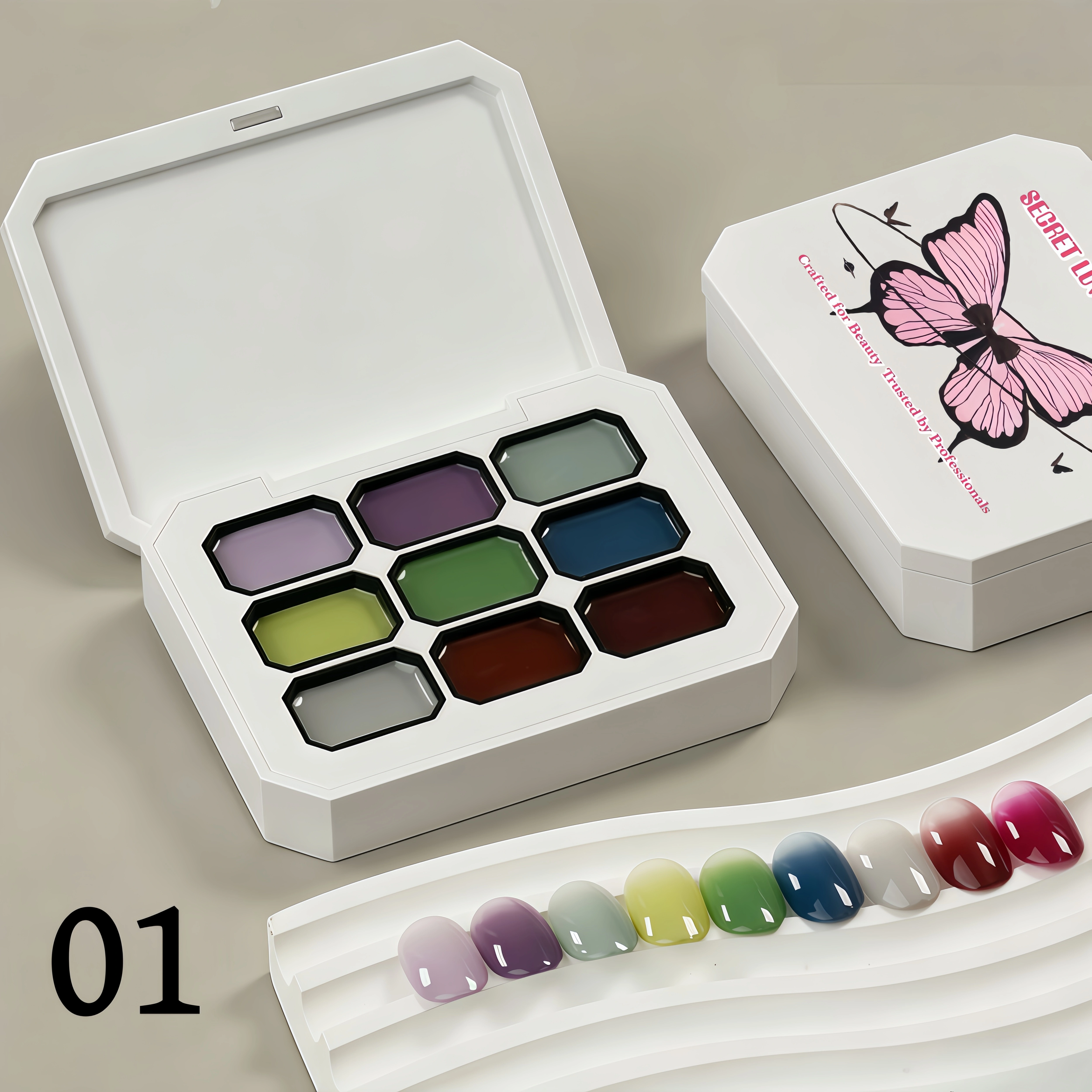 Vernis à ongles solide 9 couleurs