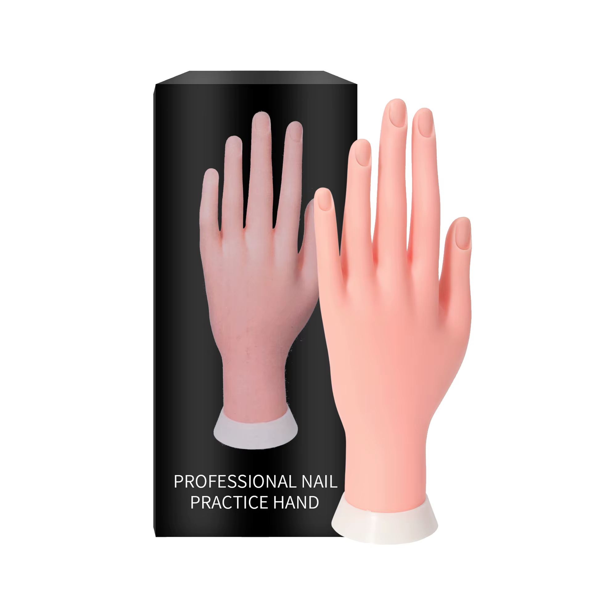 Silicone Nail Art pratique main acrylique faux ongles formation ongles modèle doux Flexible pliable Mannequin manucure outils