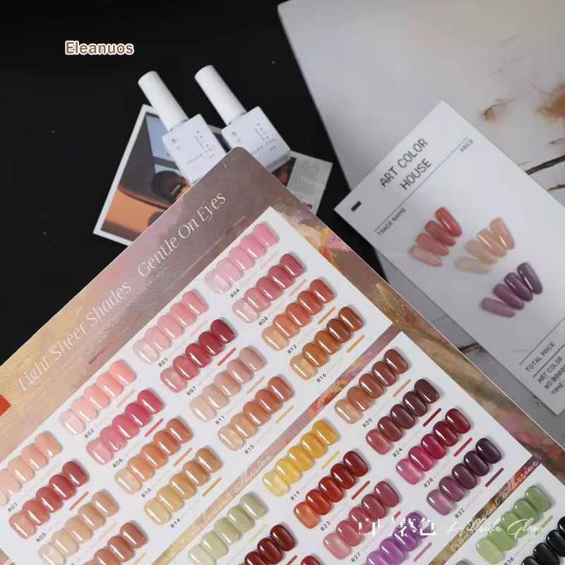 Eleanuos 48 pièces 15ml gelée Gel vernis Kit TPO gratuit Milk Shake glace thé Transparent Gel
